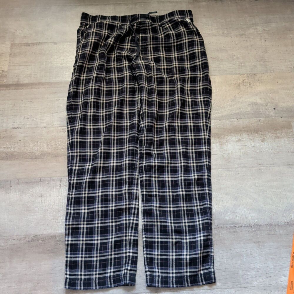 UGG Men’s Pajama Pants Sz XXL 2XL Blue Brown Plaid Flannel Loungewear Pocket